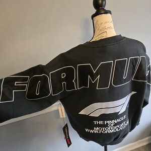 Formula 1 Motorsport Graphic Crewneck Sweatshirt - Black & White